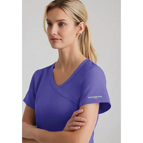 Skechers Womens V-Neck Scrub Top Grape M SK102/GRAP/M