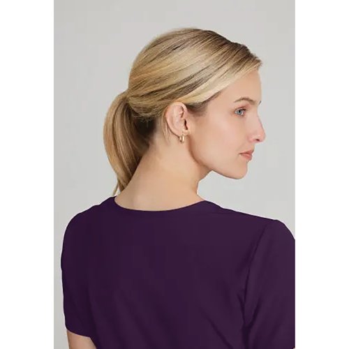 Skechers Womens V-Neck Scrub Top Eggplant 2XL SK102/EGGP/2XL