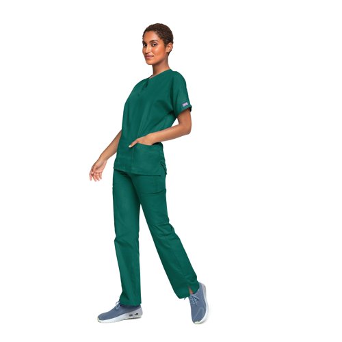 Cherokee Unisex Scrub Top Hunter Green S C CH4700/HUNT/S