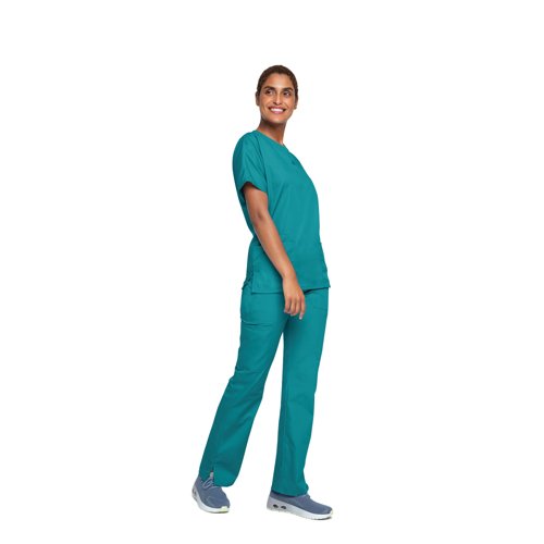 Cherokee Unisex Scrub Top Teal Blue S CH4700/TEAL/S