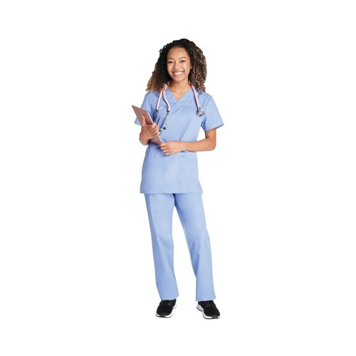Cherokee WW530C Unisex Scrub Set Top and Trouser Ceil Blue Size XL WW530C/CEIL/XL