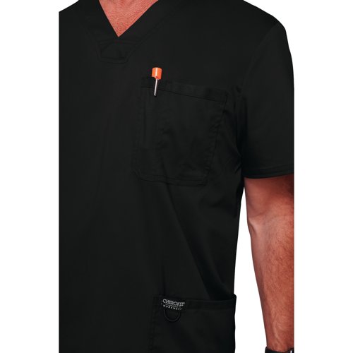 Cherokee Revolution V-Neck Scrub Top Black S CHWW670/BLAC/S