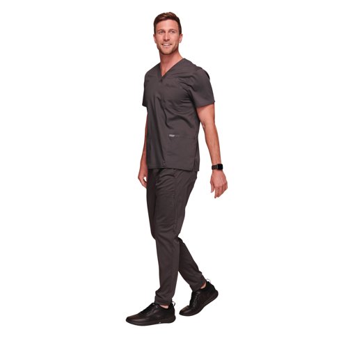 Cherokee Revolution V-Neck Scrub Top Pewter 3XL CHWW670/PEWT/3XL
