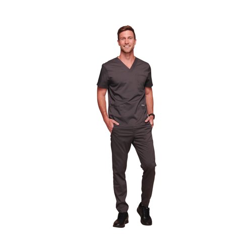 Cherokee Revolution WW670 V Neck Scrub Top Pewter Size L CHWW670/PEWT/L