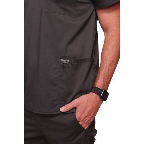 Cherokee Revolution V-Neck Scrub Top Pewter L CHWW670/PEWT/L