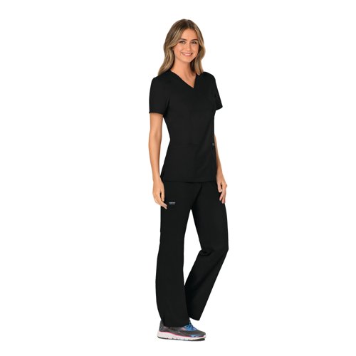 Cherokee Revolution Mock Wrap Top Black 2XL CHWW610/BLAC/2XL