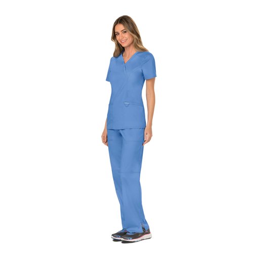 Cherokee Revolution Mock Wrap Top Ceil Blue 2XS CHWW610/CEIL/XXS