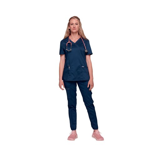 Cherokee WW610 Revolution Mock Wrap Top Navy L CHWW610/NAVY/L