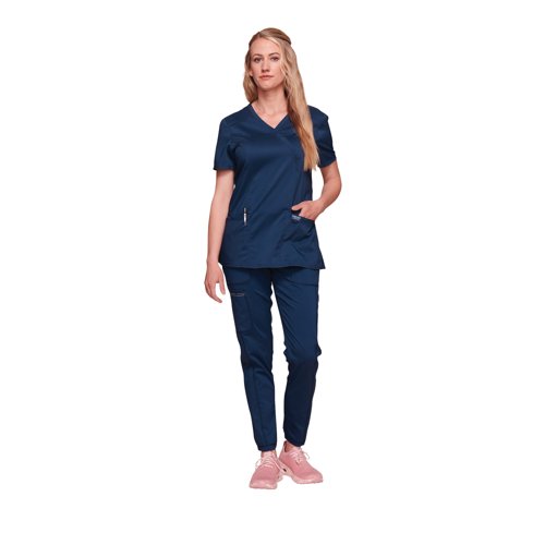 Cherokee Revolution Mock Wrap Top Navy S CHWW610/NAVY/S