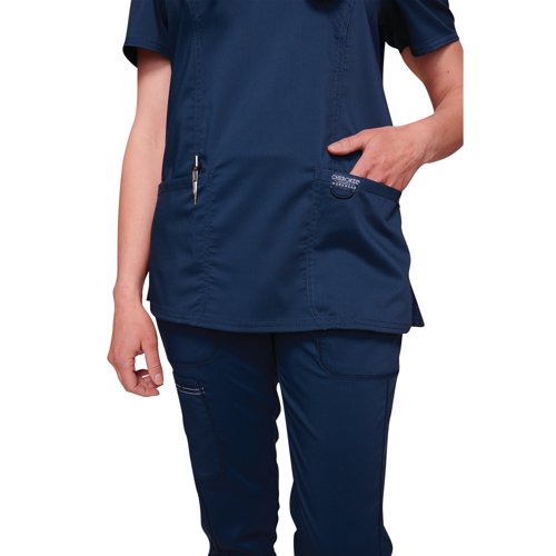 Cherokee Revolution Mock Wrap Top Navy XL CHWW610/NAVY/XL