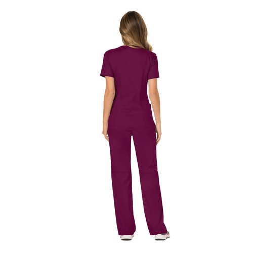 Cherokee Revolution Mock Wrap Top Wine S CHWW610/WINE/S