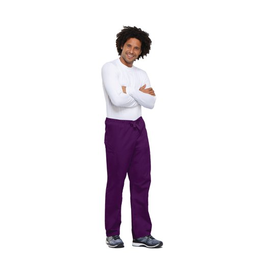 Cherokee Drawstring Scrub Trouser Eggplant L CH4100/EGGP/L