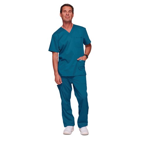 WIS29129 | A classic fit V neck scrub top from the Cherokee Revolution range. This is a classic fit scrub top in sizes XXS-3XL to suit all body shapes and sizes. This top is designed with comfort and practicality in mind, with 3 pockets, a bungee loop and side vents.