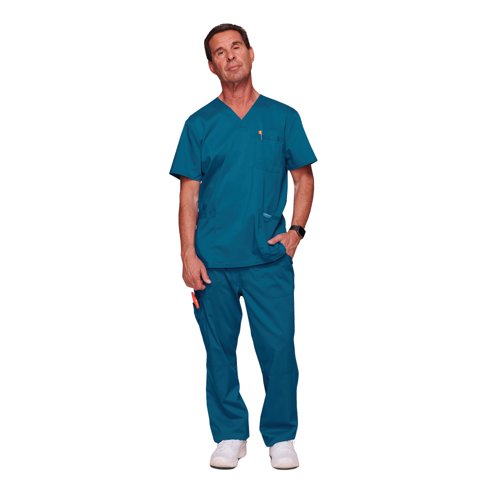 WIS29136 | A classic fit V neck scrub top from the Cherokee Revolution range. This is a classic fit scrub top in sizes XXS-3XL to suit all body shapes and sizes. This top is designed with comfort and practicality in mind, with 3 pockets, a bungee loop and side vents.