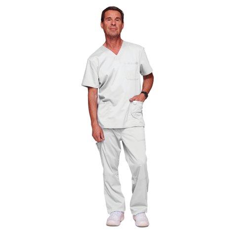 Cherokee Revolution V-Neck Scrub Top White L CHWW670/WHIT/L