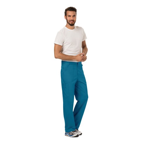 WIS29154 | The Cherokee Revolution WW140 Men's Fly Front Cargo Trousers are a classic fit scrub trouser perfect for a range of professions, from vets to dentists. The scrub trousers come with 7 pockets for extra storage, a zip fly and belt loops.