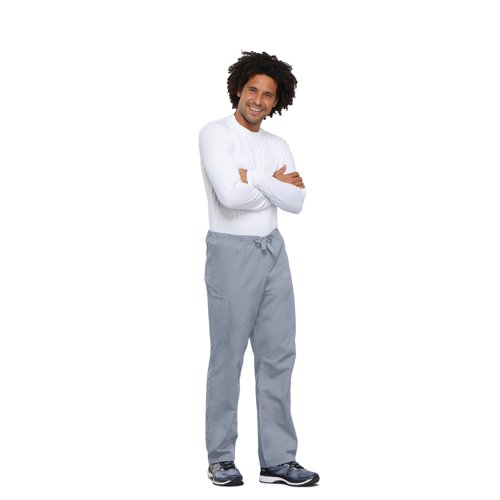WIS29705 | Perfect for healthcare professionals, the Cherokee 4100 Unisex Scrub Trouser combines comfort and functionality. These versatile trousers feature an adjustable drawstring waist, practical cargo pocket with mobile phone compartment, and durable 65% polyester 35% cotton fabric. Machine washable up to 60 degrees. These scrubs deliver both style and practicality for medical workplace needs.