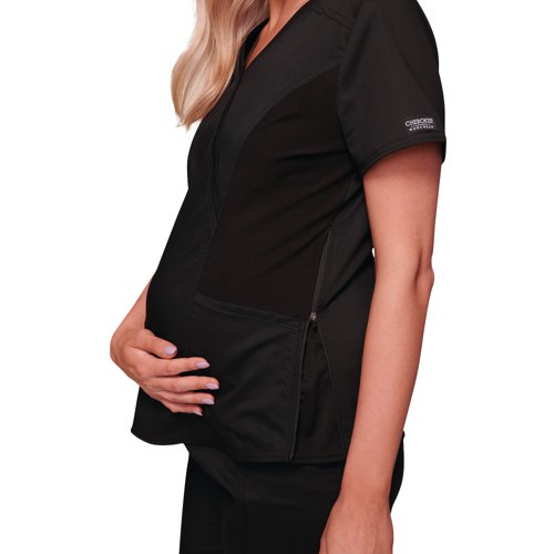 WIS30087 | A Maternity Scrub top in a mock wrap style for ultimate comfort, the maternity range from Cherokee Revolution is designed to grow with you so you should order your pre pregnancy size.