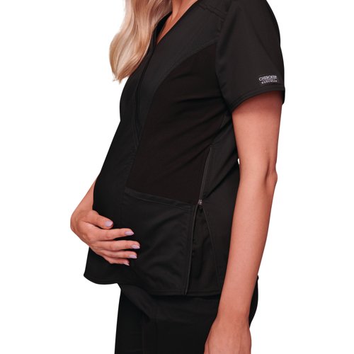 WIS30090 | A Maternity Scrub top in a mock wrap style for ultimate comfort, the maternity range from Cherokee Revolution is designed to grow with you so you should order your pre pregnancy size.
