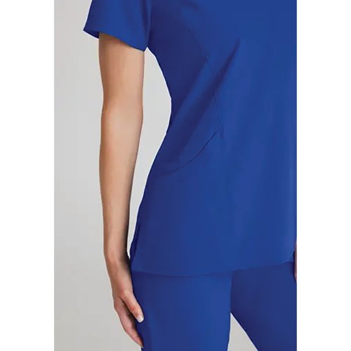 WIS36657 | The SK102 Female Reliance V neck scrub top is a modern design great for stylish healthcare staff. With 7 recycled bottles in every top.