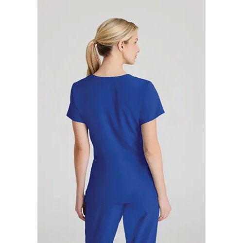 WIS36657 | The SK102 Female Reliance V neck scrub top is a modern design great for stylish healthcare staff. With 7 recycled bottles in every top.