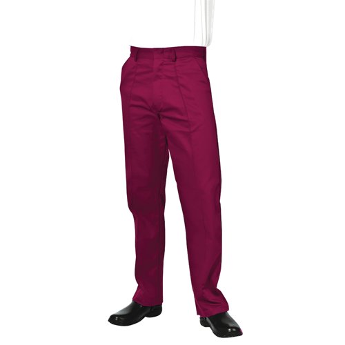 Work in Style MT037 Male Healthcare Trouser Maroon Size 36 in MT037/MARO/36