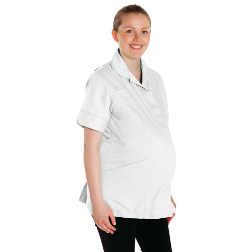 Work in Style MATTR Maternity Tunic White with White Trim Size XL MATTRWHITWHITXL