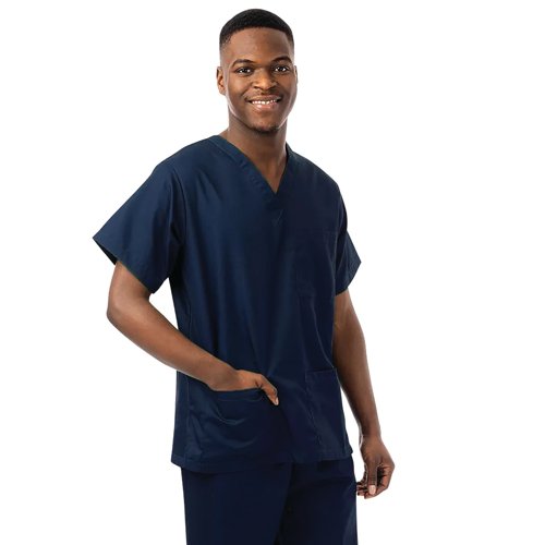 Unisex Lightweight Scrub Top Navy 2XL 334LW/NAVY/2XL
