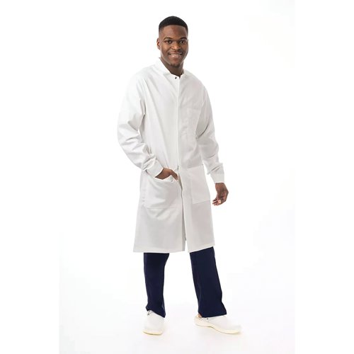Work in Style Flame Retardant Lab Coat Unisex Wht L EEFRLC/WHIT/L