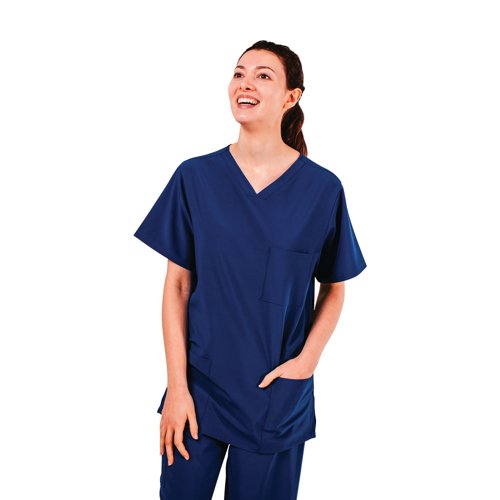Key Scrubs KEYTU100 Eco Stretch Atlantic Scrub Top Navy Size M KEYTU100/NAVY/M