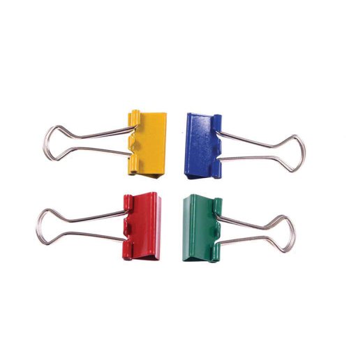 WS23090 | These handy foldback clips are made from strong steel, for quick and secure collation of loose papers. Simply fold back the handles for quick release. Ideal for general filing in offices, postrooms and more, each clip has a 32mm capacity. This pack contains 10 clips in assorted colours.