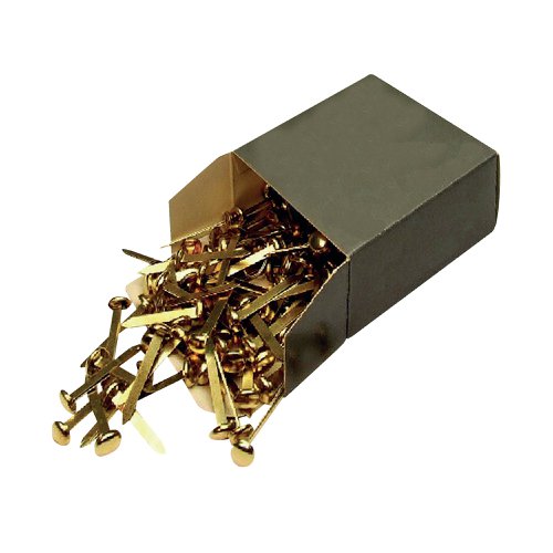 WS36630 | These high quality brass plated steel paper fasteners feature two flat, pointed pins that pierce through paper effortlessly and fold back on themselves to hold your documents firmly in place. Ideal for office or home use, this pack contains 200 x 20mm fasteners.