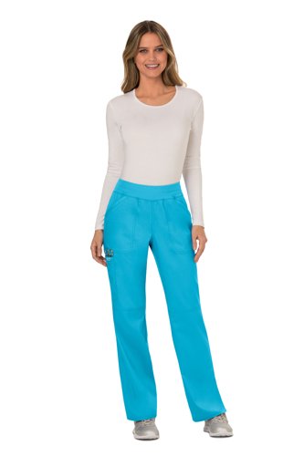 Cherokee Revolution WW110 Women's Mid-Rise Cargo Scrub Trousers - Comfort & Functionality for Health