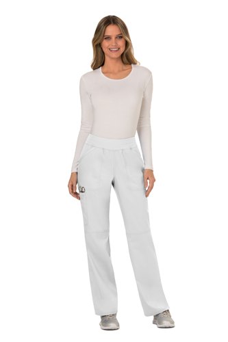 Cherokee Revolution WW110 Women's Mid-Rise Cargo Scrub Trousers - Comfort & Functionality for Health