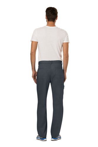 thumbnail image 2 of Cherokee Workwear Mens WW140S Short Scrub Pant – Fly Front, Pewter, Cotton Blend, Free Shipping 2 of 3