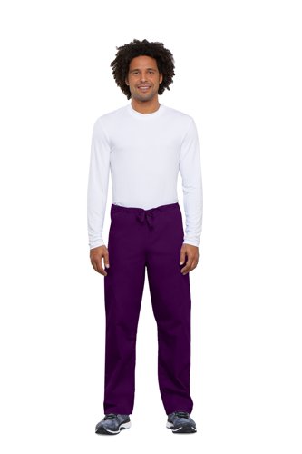Cherokee Unisex Drawstring Scrub Trousers Eggplant M CH4100/EGGP/M