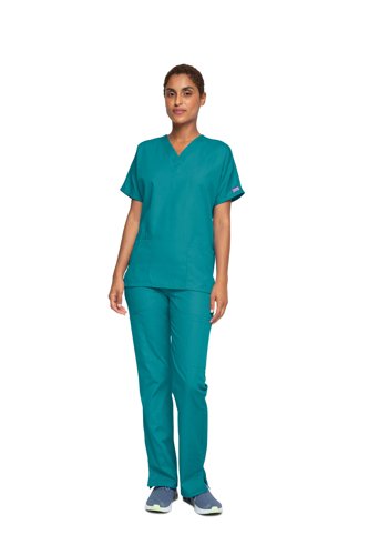Cherokee Unisex Scrub Top Teal Blue 2XL CH4700/TEAL/2XL