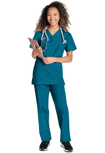 Cherokee Originals Unisex Medical Scrub Set - Comfortable, Practical Healthcare Uniform Caribbean Bl
