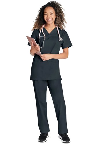 Cherokee Originals Unisex Medical Scrub Set - Comfortable, Practical Healthcare Uniform Pewter 4XL