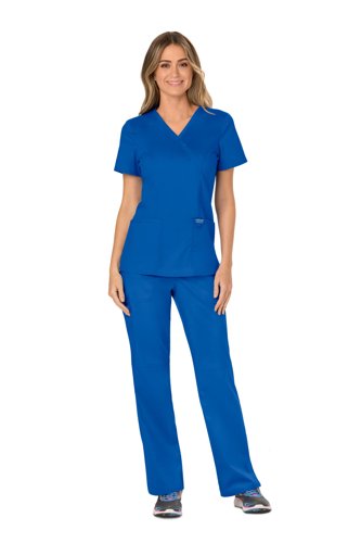 Cherokee WW610 Revolution Mock Wrap Top Royal Blue 2XL CHWW610/ROYA/2XL