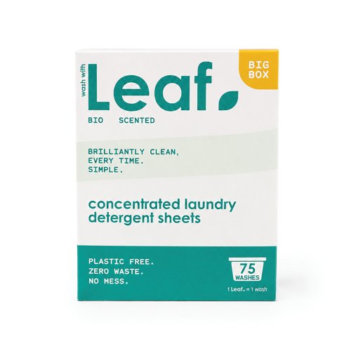 Wash with Leaf Bio Laundry Sheets White Pack of 75 Leaf-BIO-75 WWL95310 Buy online at Office 5Star or contact us Tel 01594 810081 for assistance