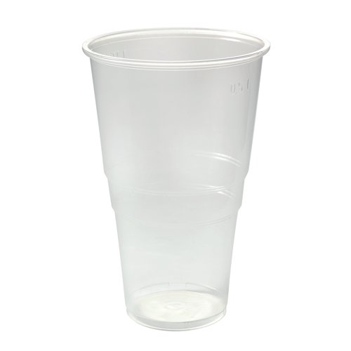 Plastic Pint Glass Clear Pack of 50 WX10428