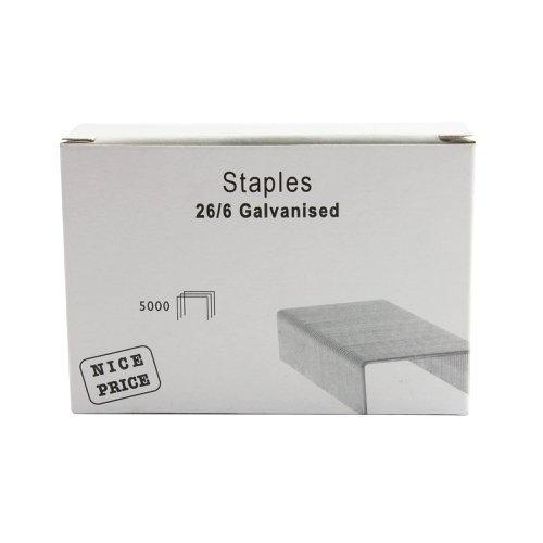 26/6mm Metal Staples (Pack of 5000) WX27001 | WX27001 | 