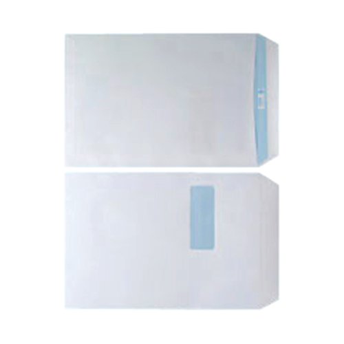 Envelope C4 Window 90gsm White Self Seal (Pack of 250) WX3501