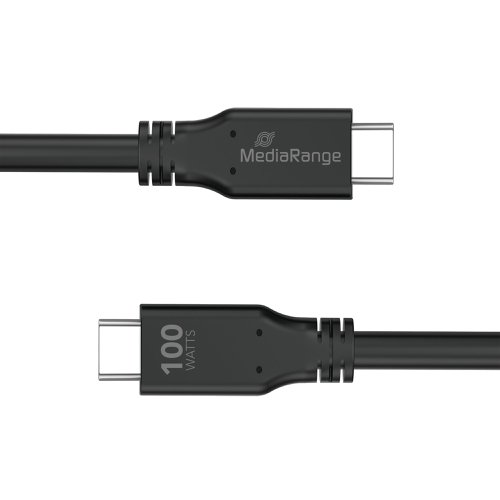 MediaRange Cables are designed with the latest technology to meet your charging and syncing needs. USB-C is the future of charging and data transfer. Expect fast charging, high-speed data transfer and durable design that will stand the test of time. Our USB Type-C Charge and sync cables are perfect for fast and efficient charging and syncing of your devices, and supporting USB-C Power Delivery 3.0, Quick Charge 3.0 and PPS making it compatible with a wide range of devices. The built-in E-Mark chip, ensuring optimal performance and highest safety during charging. With a USB 3.2 Gen 1x2 data transfer rate of up to 10 Gbit/s, you can quickly transfer large files and sync your devices in no time. This cable can handle up to 100W of power, making it ideal for charging laptops, tablets and other high-power devices.