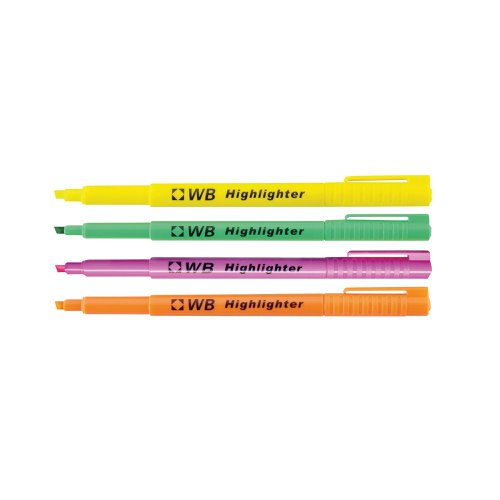 Highlighter Pens Assorted (Pack of 4) WX93206 WX93206