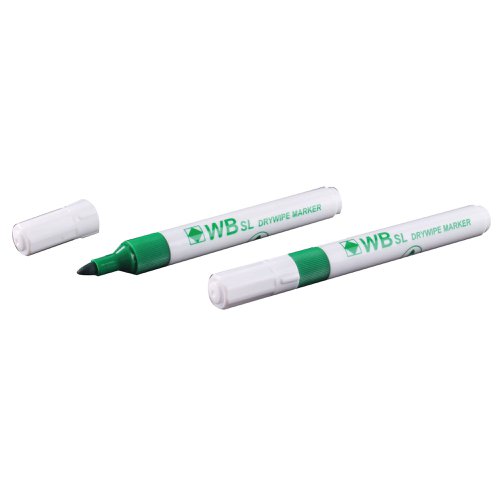 Green Whiteboard Marker Pens Bullet Tip (Pack of 10) WB15 804018 | WX98004 | 