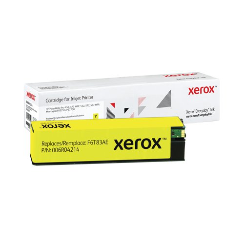 Xerox Everyday Replacement PageWide Cartridge High Yield Yellow For HP F6T83AE 006R04214