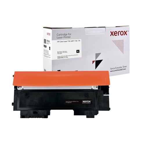 Xerox Everyday Replacement HP 117A W2070A Laser Toner Black 006R04591 1000 Page Yield