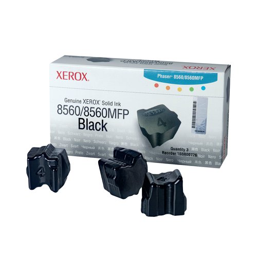 Xerox Phaser 8560 Solid Ink Stick Black (Pack of 3) 108R00726